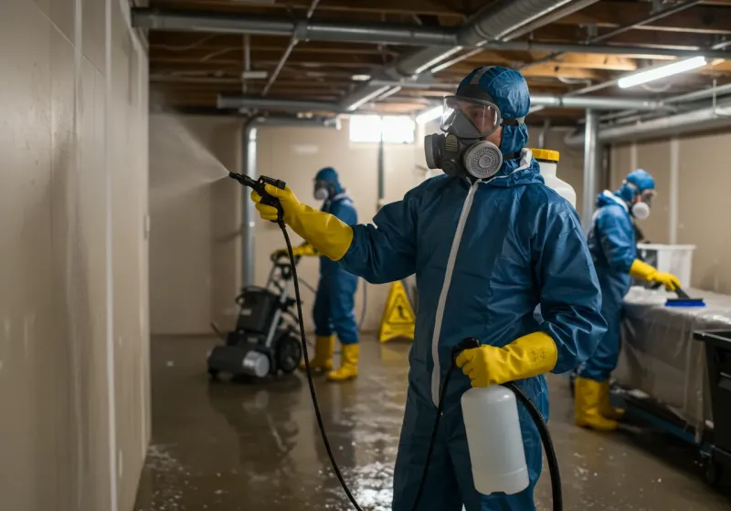 Basement Sanitization and Antimicrobial Treatment process in Graham, NC